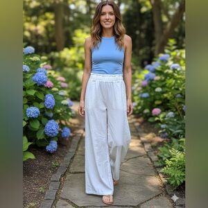 Women's White Wide-Leg Pants